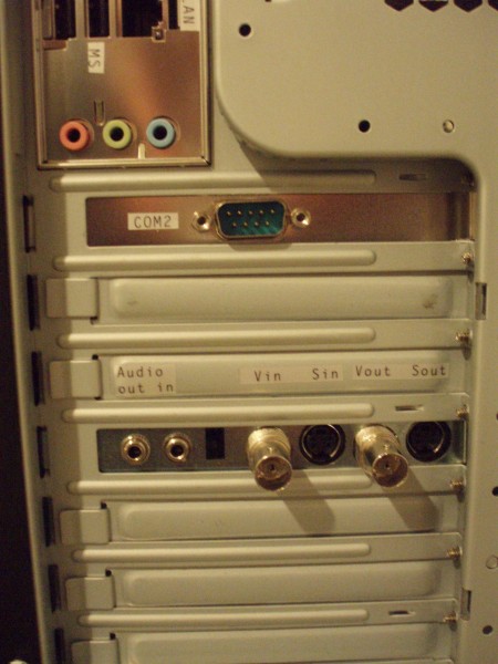 Image+ A/V connectors on Back Panel